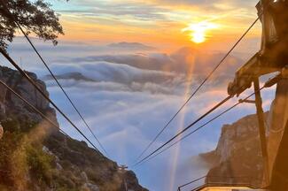 Montserrat Cable Car: Descent and Ascent